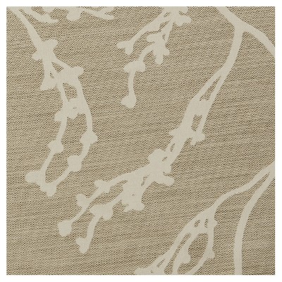 Natural Brown Linen Blackout Grommet Window Curtain Panels, 63" x 52"