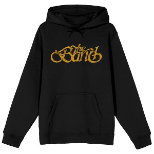 The Band Yellow Distressed Logo Men's Black Hoodie - 1 of 2