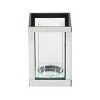 10" x 7" Hurricane Glam Style Glass/Mirror Candle Holder Silver - Olivia & May: Elegant Tabletop Decor - 3 of 4