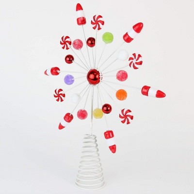 Colorful Candy Snowflake Metal Christmas Tree Topper