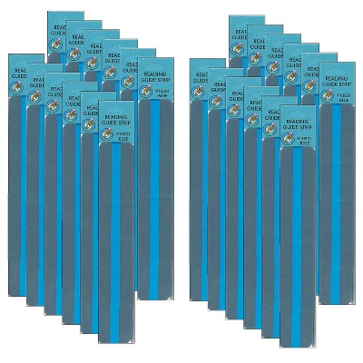 Blue Transparent Plastic Sentence Strip Reading Guides Set of 24
