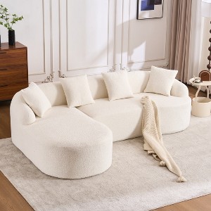 Whisen L-Shape Sectional Sofa with Curved Chaise - 1 of 4