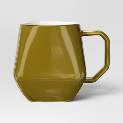 15oz Geo Mug Garnet with Gold Rim - Threshold™