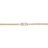 Black Bow Jewelry 14k Rose Gold 1.5mm Handmade D/C Solid Rope Chain Necklace - 3 of 4