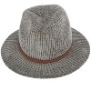 CTM Women's Chenille Ribbed Knit Fedora with Hatband - 4 of 4