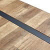 TiramisuBest Walnut - Colored Solid Oak Round - Corner Diagonal - Leg Telescopic Dining Table (1.2 - 1.6m) for 6 - 8 People's Gatherings - 4 of 4