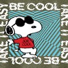 Women's - Peanuts - Be Cool, Take It Easy Snoopy Graphic High Neck Tank - 2 of 4