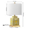 JONATHAN Y Catherine 22" Modern Transitional Ceramic/Metal Square Ginger Jar LED Table Lamp - 3 of 4