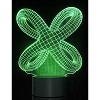 Link 3D Crisscross Rings Laser Cut Precision Multi Colored LED Night Light Lamp - Great For Bedrooms, Dorms, Dens, Offices and More! - Black - 2 of 4
