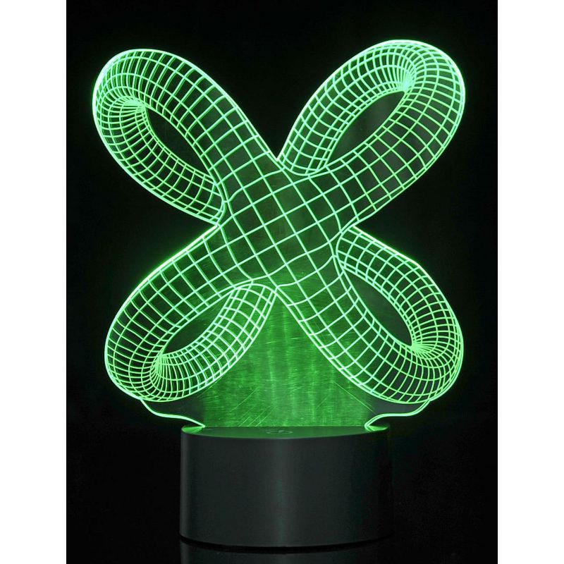 Link 3D Crisscross Rings Laser Cut Precision Multi Colored LED Night Light Lamp - Great For Bedrooms, Dorms, Dens, Offices and More! - Black, 2 of 10