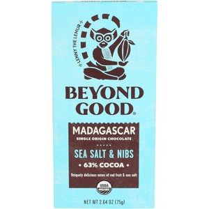 Beyond Good Madecasse Sea Salt & Nibs Chocolate Bar - 2.64 oz - 1 of 1