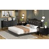 Homhougo 3 Drawer Dresser, Wood Chest Drawers with Storage for Closet, Bedroom, Drawers Dresser Modern Bedside Nightstand with Gold Handles, Grey - 3 of 4