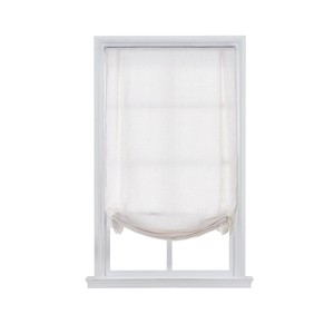 Home Basics Cordless Light Filtering Linen Fabric London Roman Shade - 1 of 4