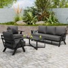 EAGLE PEAK Urban Slate 4 Piece Modern Outdoor Patio Furniture Set, Outdoor Couch, Patio Chairs, and Coffee Table - 2 of 4