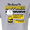 Women's - Peanuts - Secret To Happiness Cropped Graphic T-Shirt - 2 of 4