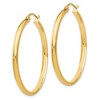 Black Bow Jewelry 2.75mm x 37mm Polished 14k Yellow Gold Domed Round Hoop Earrings - 2 of 4