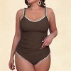 Women's Royal Shell Stitch Tankini Top & Mid-Rise Bottoms Set (XS-4XL) - Cupshe - 3 of 4