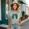 Simply Sage Market Women's Boho Summer Time Flip Flops Short Sleeve Graphic Tee - 2 of 4