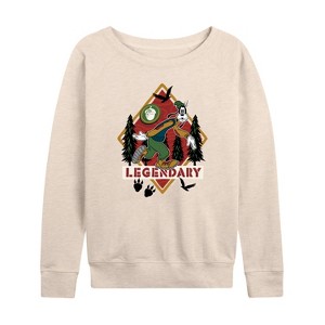 Women's - Disney - Legendary Lightweight French Terry Wide Neck Long Sleeve Shirt - 1 of 4