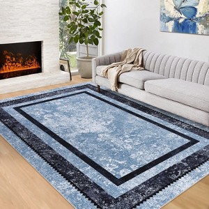 Washable Rug Non Slip Entryway Mat - Soft Accent Throw Rug for Bedroom, Entry, Living Room, Non-Shedding - 1 of 4