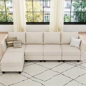 Belffin 5-Piece L-Shaped Sectional – 1500lb Capacity & Pet-Resistant Storage System - 1 of 4
