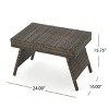 24'' Faux Rattan Snack Table with Weather-Resistant Frame,Outdoor Accent Table for Pool or Balcony-Cuddlewood - 4 of 4