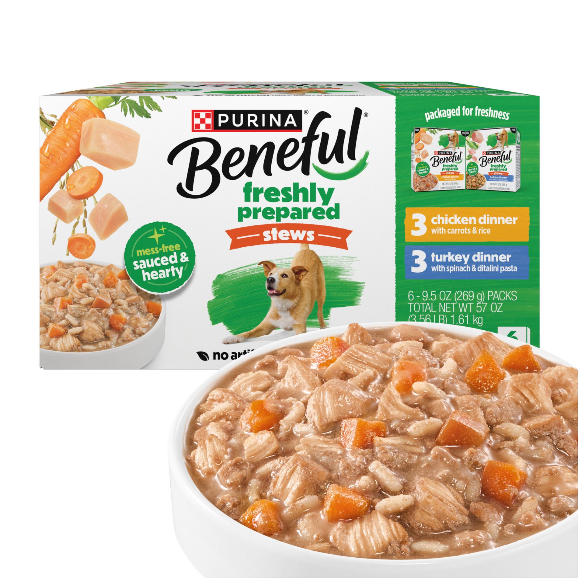 Beneful Freshly Prepared Stews Chicken and Turkey Flavor Wet Dog Food - 3.56lbs