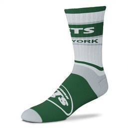 NFL New York Jets Bar Stripe Adaptive Crew Socks - L