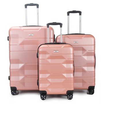 Mirage Luggage Maggie ABS Hard shell Lightweight 360 Dual Spinning Wheels Combo Lock 28" 24", 20" 3 Piece Luggage Set