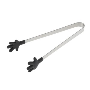 Unique Bargains Pcs Food Tongs Hand-Shaped Ice & Food Tongs Dishwasher Safe Stainless Steel Silicone 5 Inch 1 Pcs - 1 of 3