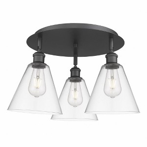 Berkshire - 3 Light Flush Mount In Industrial Style-10.5 Inches Tall and 19.75 Inches Wide - 1 of 1