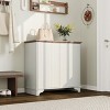 Fluted Buffet Sideboard Cabinet with Storage, Kitchen Storage Cabinet with Adjustable Shelves - 3 of 4