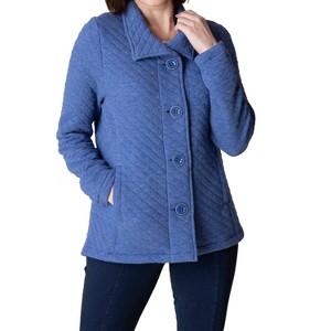 Women's Quilted Knit Jacket - habitat - 1 of 3
