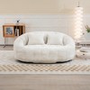 59.06" Chenille High Back Lazy Sofa Bean Bag Chair Lounger with Foam Filling, Durable Soft Cushion, Indoor & Outdoor Accent Floor Chair - 2 of 4