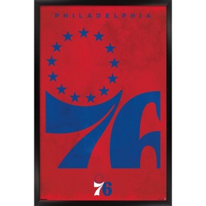 Trends International NBA Philadelphia 76ers - Logo 25 Framed Wall Poster Prints - 1 of 4