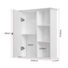 VANIRROR Bathroom Wall Cabinet Over The Toilet Storage Cabinet Wooden Medicine Cabinets for Bathroom Laundry Room Kitchen White - 3 of 4