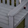 VYNXARIA Outsunny 56" Outdoor Wood Bench - Stylish 2-Seater Garden Bench in Gray - 3 of 4