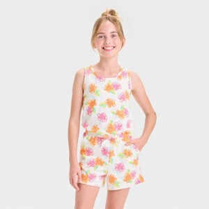 Girls' Knit Romper - Cat & Jack™ - 1 of 3