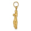 Black Bow Jewelry 14k Yellow Gold Satin & Diamond-Cut Mariners Crucifix Cross Pendant - 2 of 4