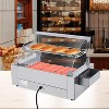 Hot Dog Roller, Dual Temp Control, Hot Dogs Grill Cooker Machine With Removable Stainless Steel Drip Tray, Led Light & Cover - 4 of 4