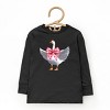Valentine Goose Coquette - Toddler Long Sleeve Graphic Tee - 3 of 4