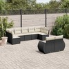 vidaXL Garden Sofa Set Black and Cream White - 2 of 4