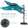 Best Choice Products 10x10ft 2-Tier Square Outdoor Solar LED Cantilever Patio Umbrella w/ Base Included - 4 of 4