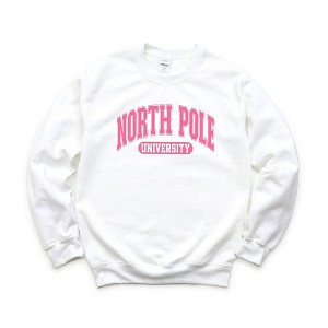 Simply Sage Market Women's Graphic Sweatshirt Pink North Pole University - 1 of 3