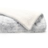 Faux Fur Tie Dye Gray Throw Blanket - Becky Cameron, Light Gray, Throw - 3 of 4