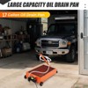 17 Gallon Waste Oil Cart, Manual Rotary Pump Oil Drain Tank with 8 FT Hose & Brake Casters - 2 of 4
