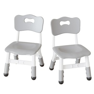 3-Level Height Adjustable Kids Chairs - Plastic Toddler Chairs with Non-Slip Pads for Children Ages 2-12 - 1 of 4