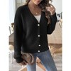 Coolmee Womens Fuzzy Cardigan Sweater V Neck Long Sleeve Button Down Casual Furry Knit Sweater Coat - 4 of 4