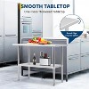 Acekool Stainless Steel Prep Table with Adjustable Shelf, 2-Tier NSF Workbench, Extra Strength Storage Rack for Kitchen Restaurant - 4 of 4