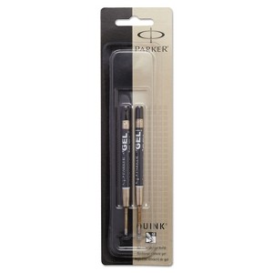 Parker Refill for Gel Ink Roller Ball Pens Medium Black Ink 2/Pack 1950362 - 1 of 2